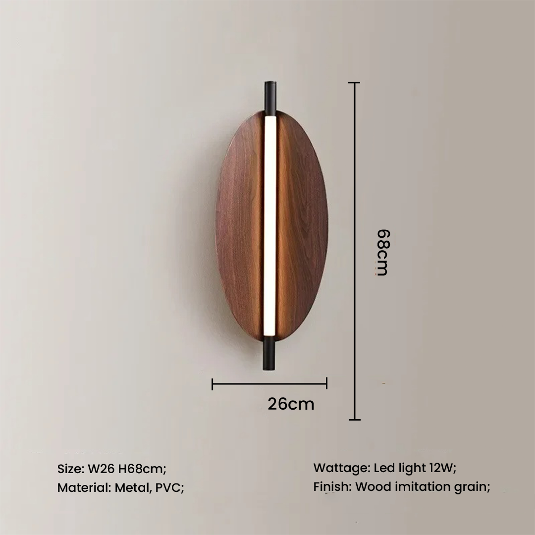 Japanese Wabi Sabi Style Wood Grain LED Pendant Light
