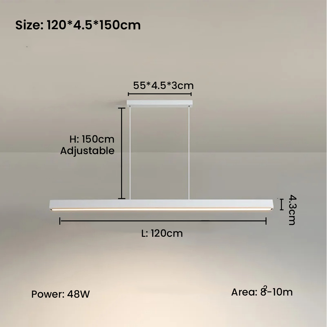 Nordic Chandelier Horizontal LED Strip Lamp