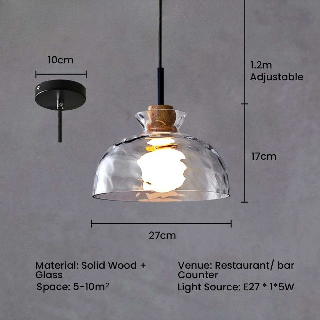 Nordic Simple Creative Retro Glass Chandelier Lamp