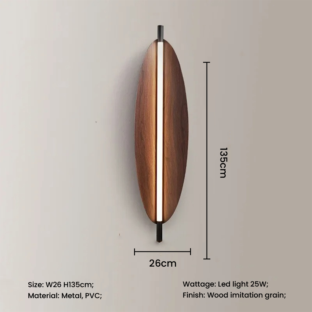Japanese Wabi Sabi Style Wood Grain LED Pendant Light
