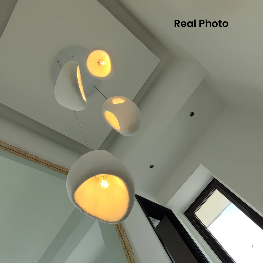 Nordic Grand Stair Wabi-Sabi Style Pendant Chandelier