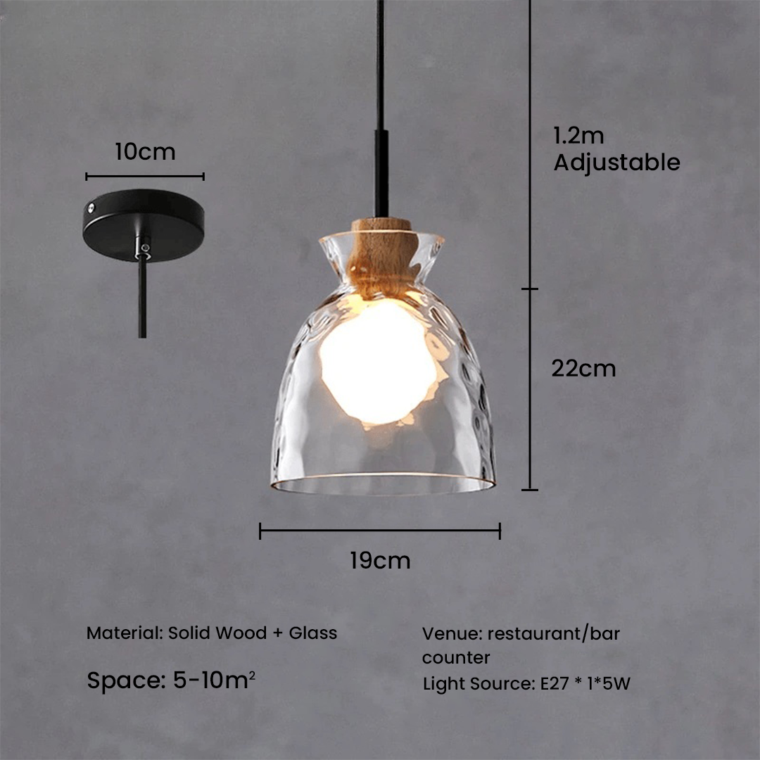 Nordic Simple Creative Retro Glass Chandelier Lamp