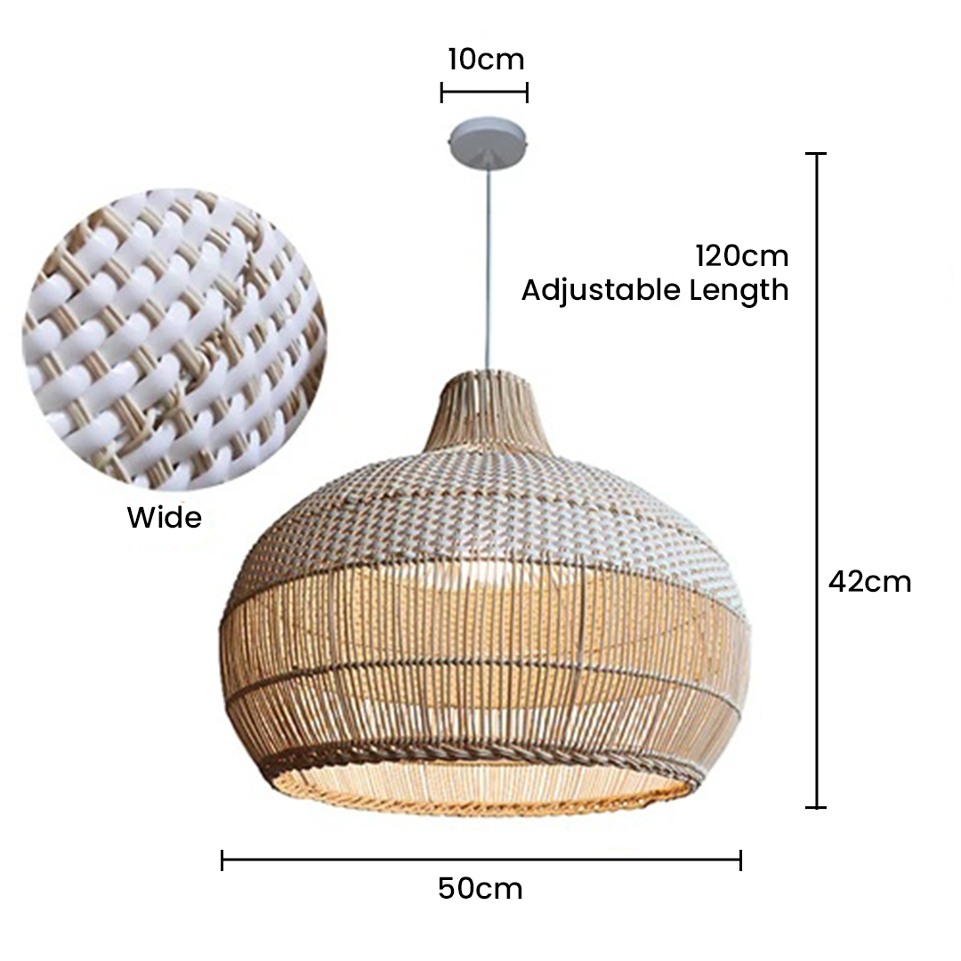 Rattan Hand Woven Vintage Chandeliers Pendant Lights