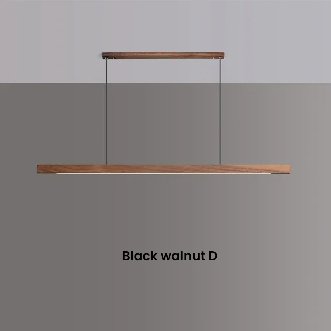 Nordic Wood Pendant LED Strip Hanging Celling Lamp