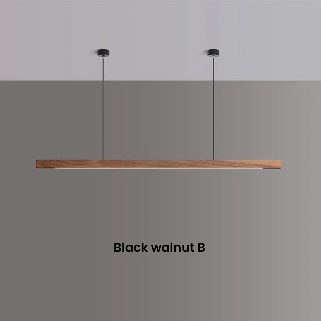 Nordic Wood Pendant LED Strip Hanging Celling Lamp