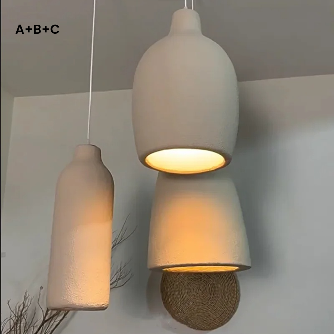 Wabi Sabi Art Polystyrene LED Pendant Lights