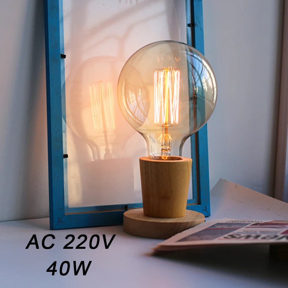 Retro Wood Decorative Table Lamp