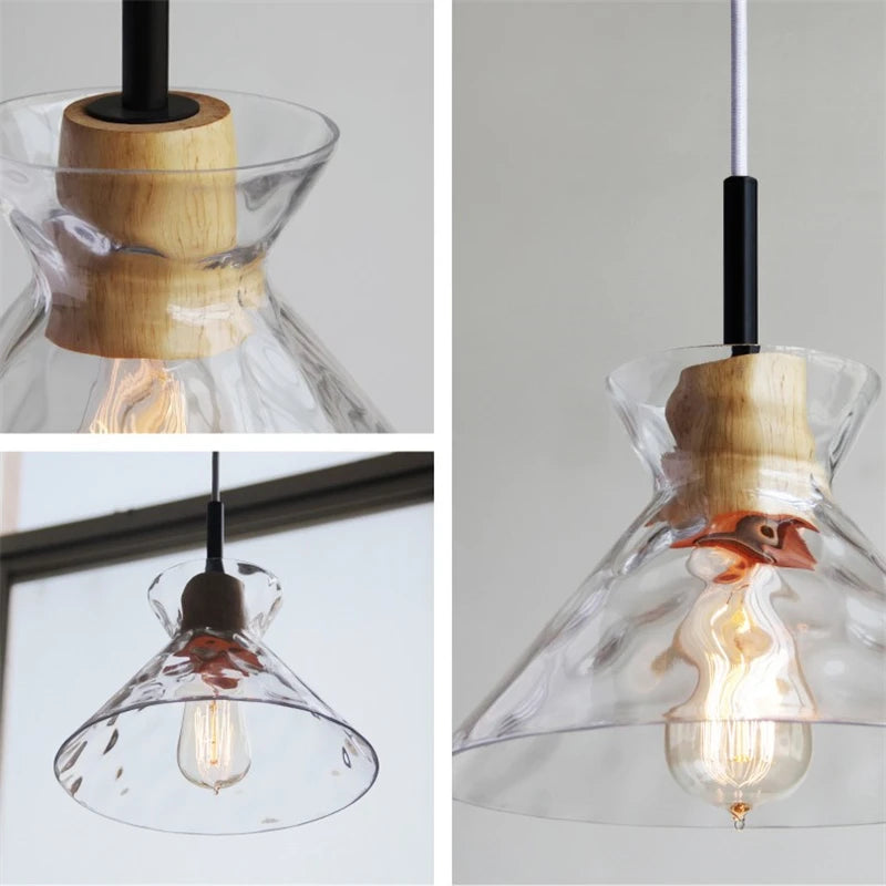 Water Grain Glass Pendant Lights