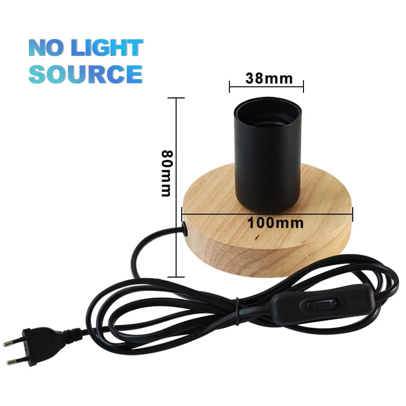 Retro Wood Decorative Table Lamp