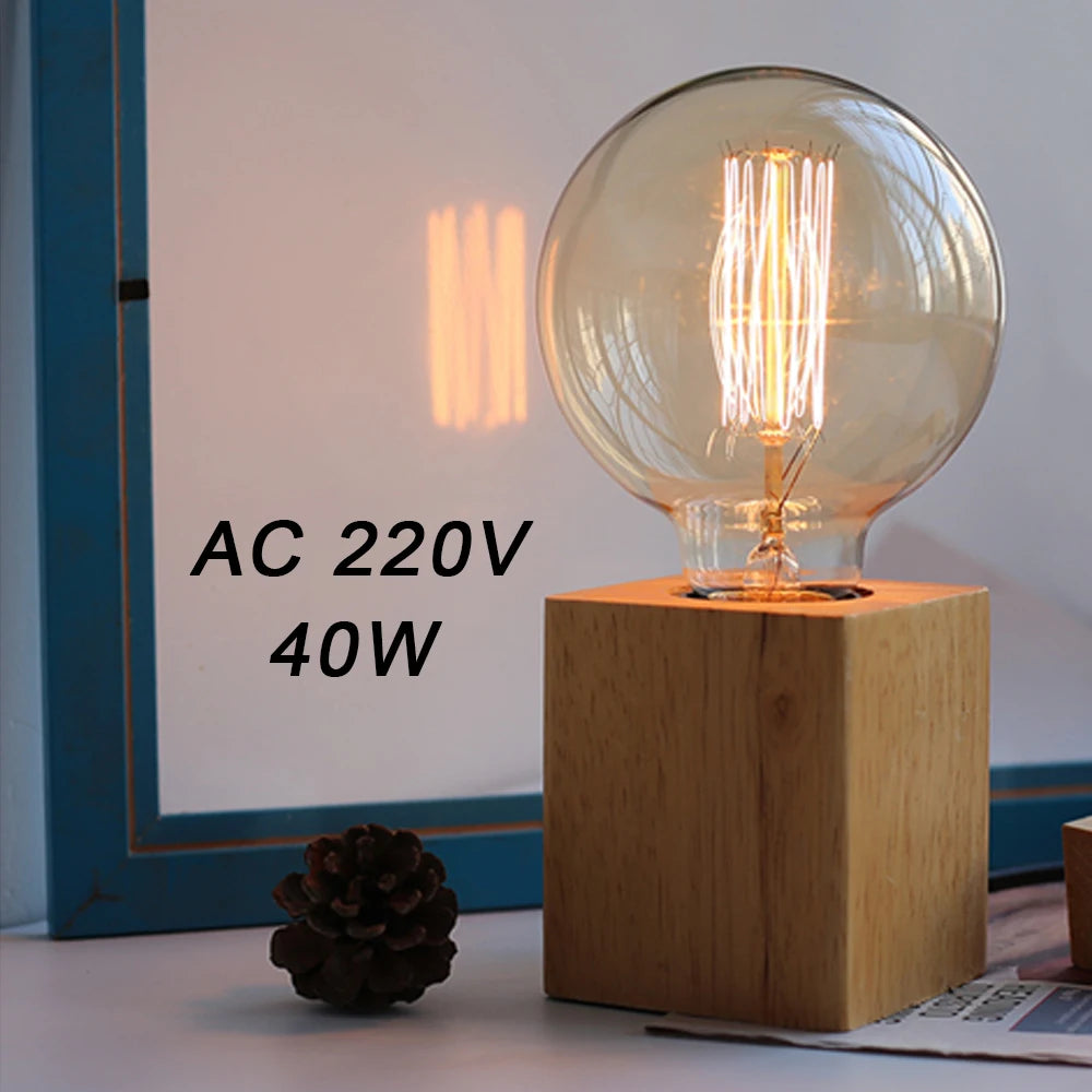 Retro Wood Decorative Table Lamp