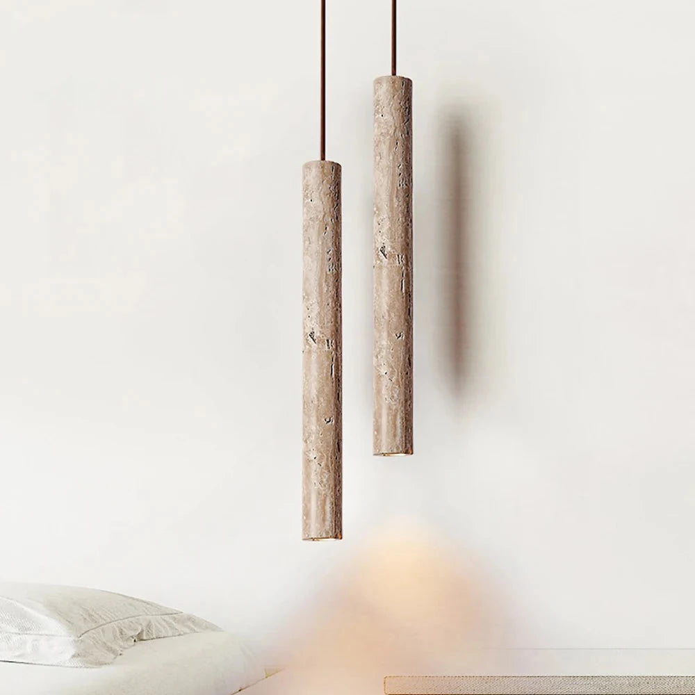 Nordic Yellow Cave Stone Hanging Light