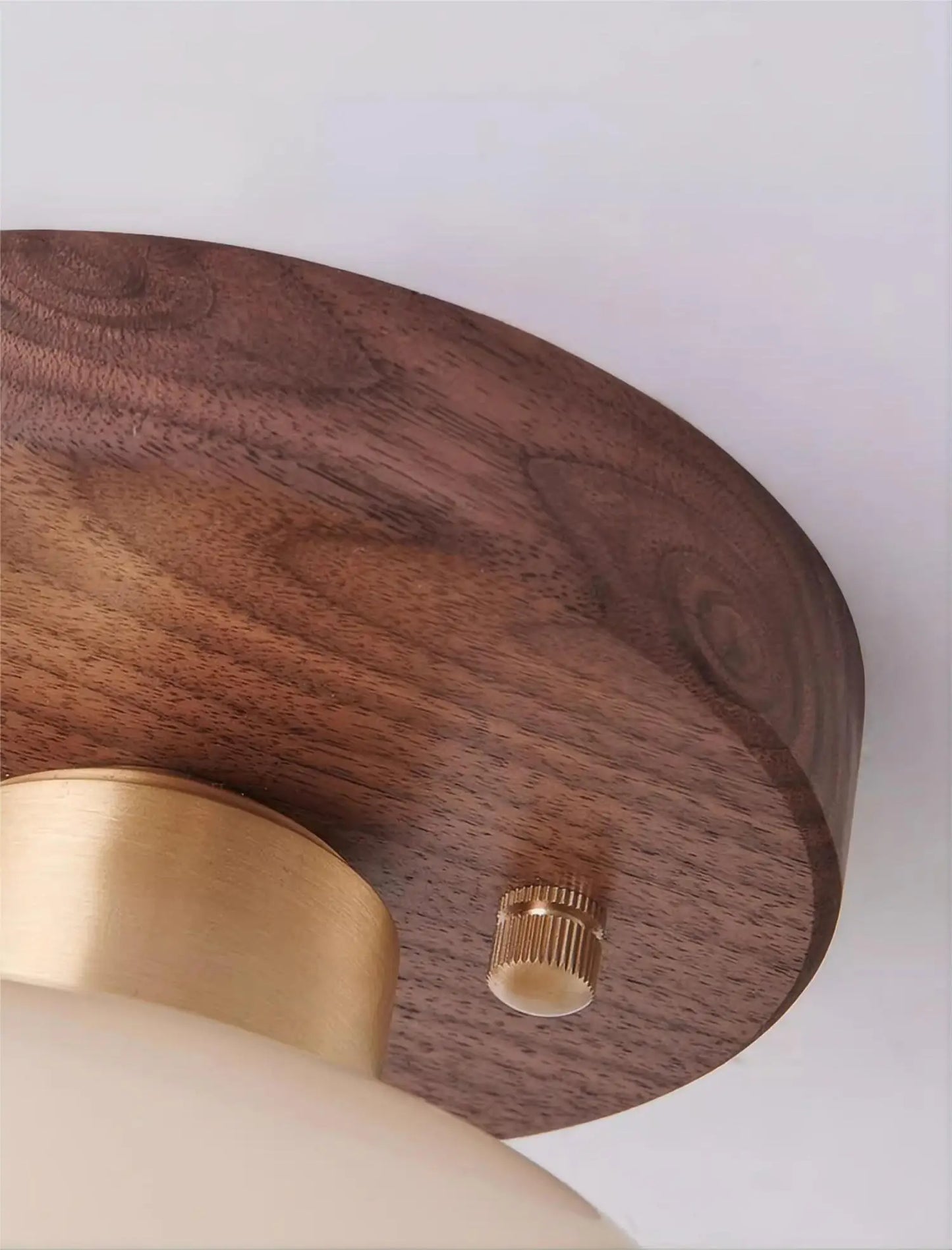 Walnut Wood Wabi-Sabi Ceiling Light