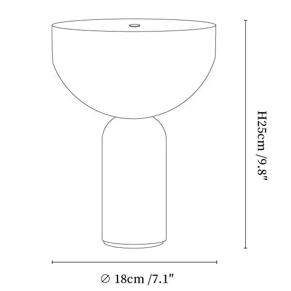 Danish Design Decorative Modern Marble Mushroom Touch Lamp