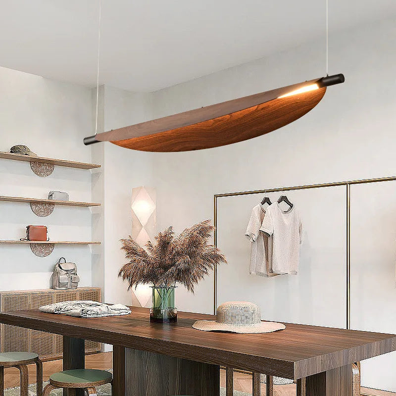 Japanese Wabi Sabi Style Wood Grain LED Pendant Light