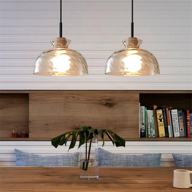 Water Grain Glass Pendant Lights