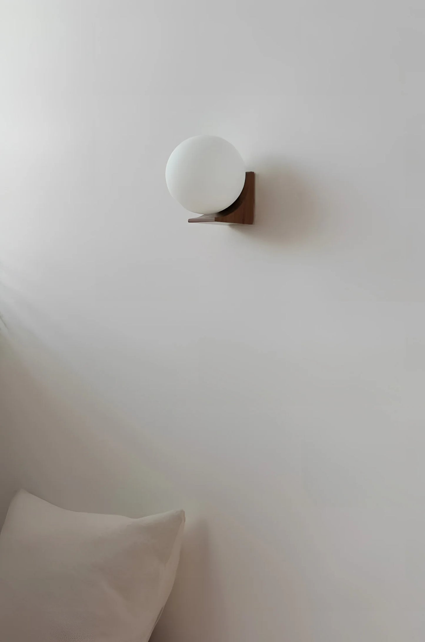 Walnut Round Ball Glass Wall light Sconces