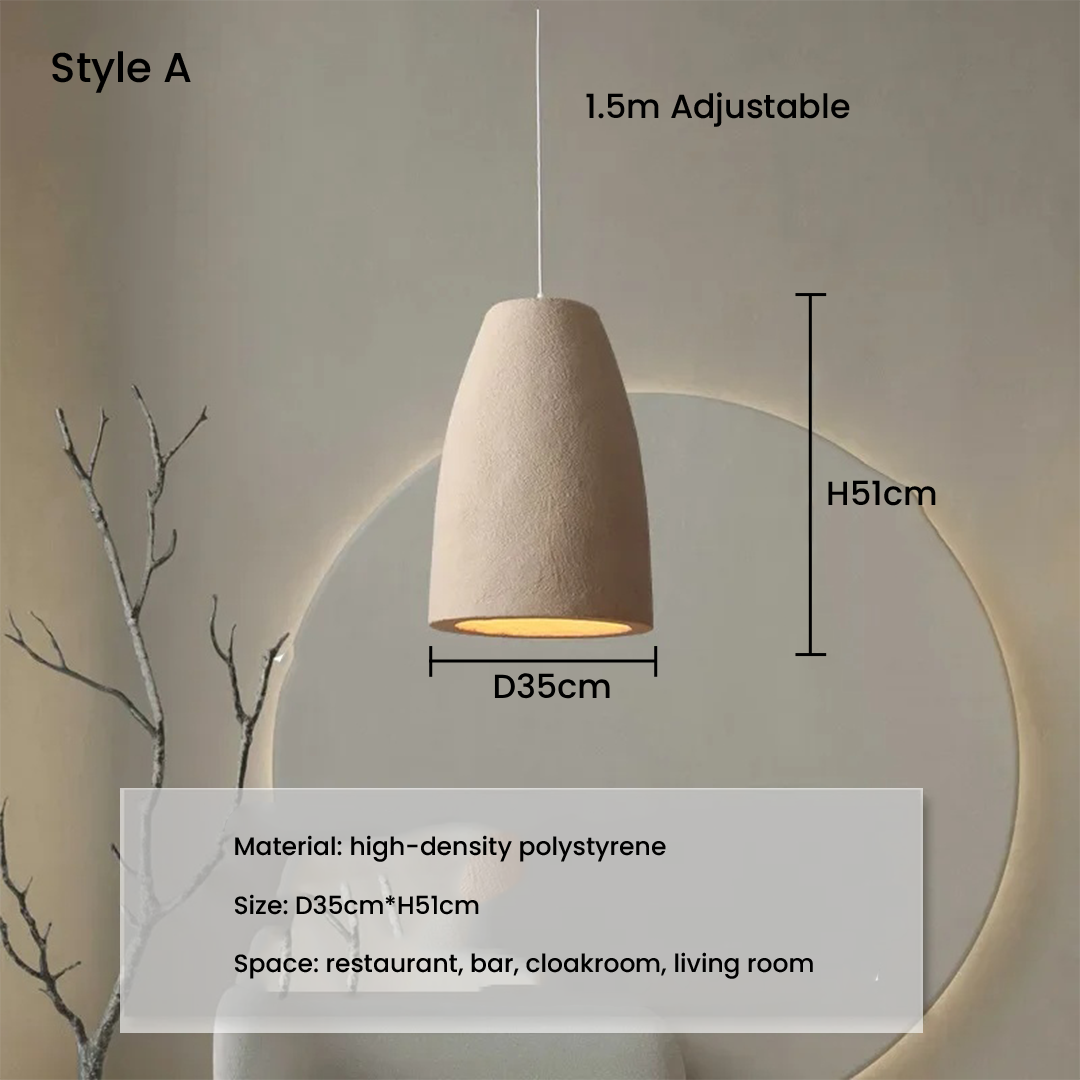 Wabi Sabi Art Polystyrene LED Pendant Lights