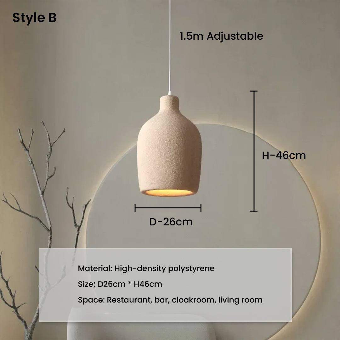 Wabi Sabi Art Polystyrene LED Pendant Lights