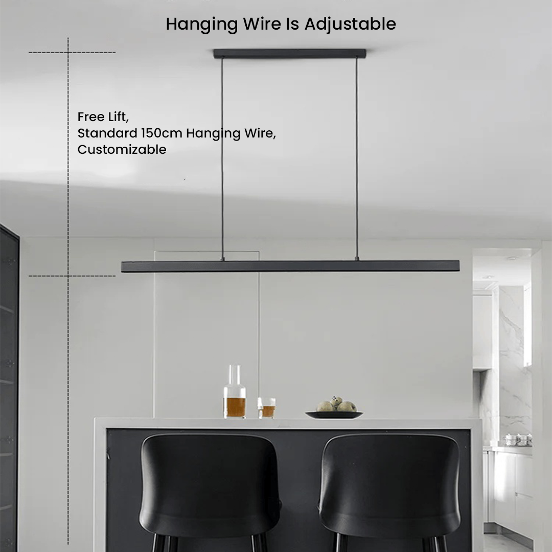 Nordic Chandelier Horizontal LED Strip Lamp