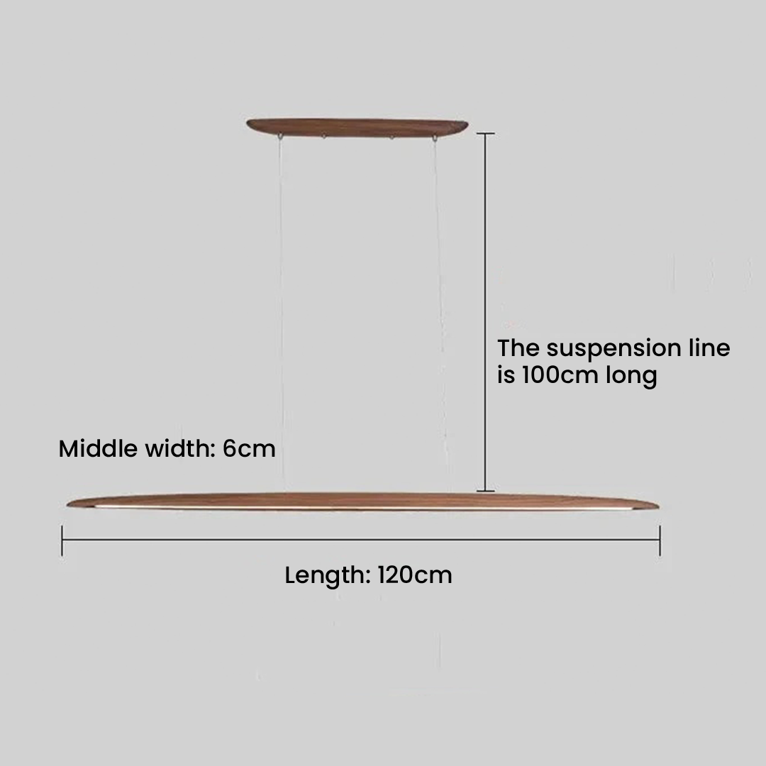 Wooden Linear Pendant Hanging Lamps