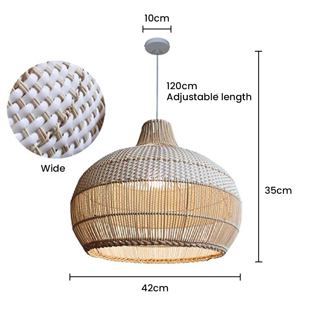 Rattan Hand Woven Vintage Chandeliers Pendant Lights
