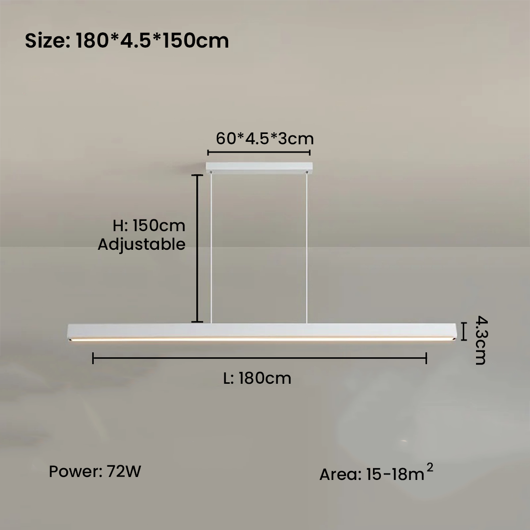 Nordic Chandelier Horizontal LED Strip Lamp