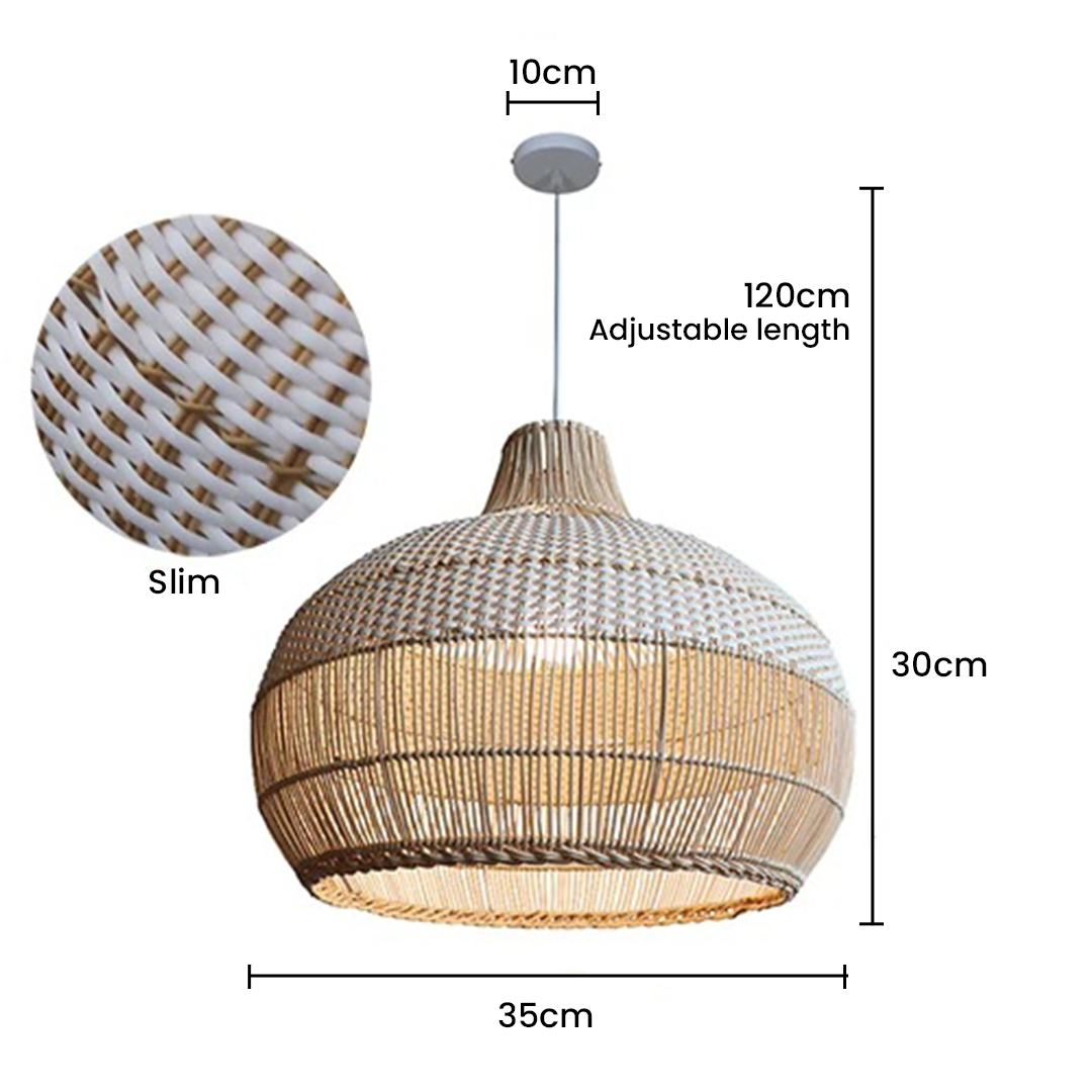 Rattan Hand Woven Vintage Chandeliers Pendant Lights