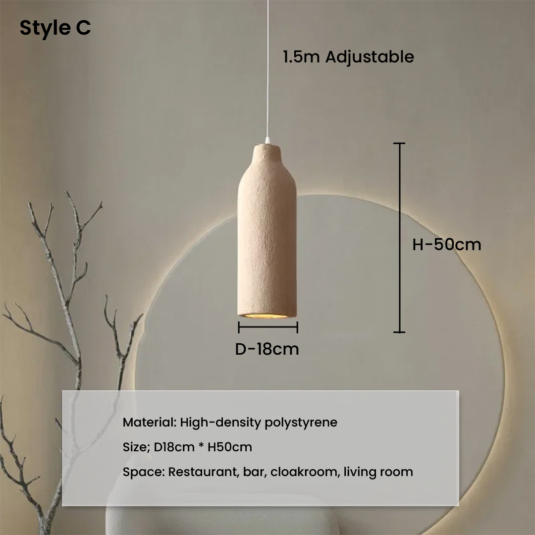 Wabi Sabi Art Polystyrene LED Pendant Lights