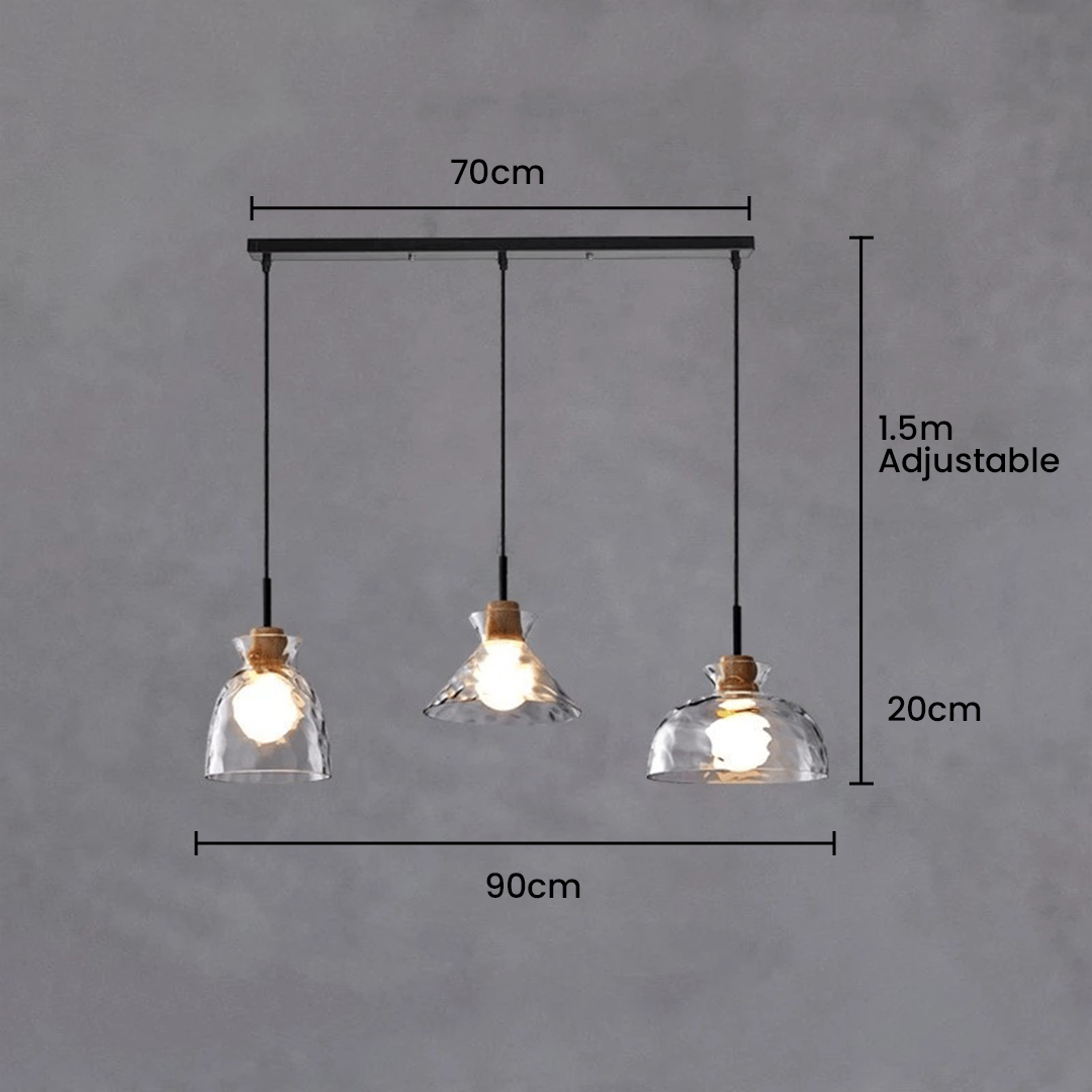 Nordic Simple Creative Retro Glass Chandelier Lamp