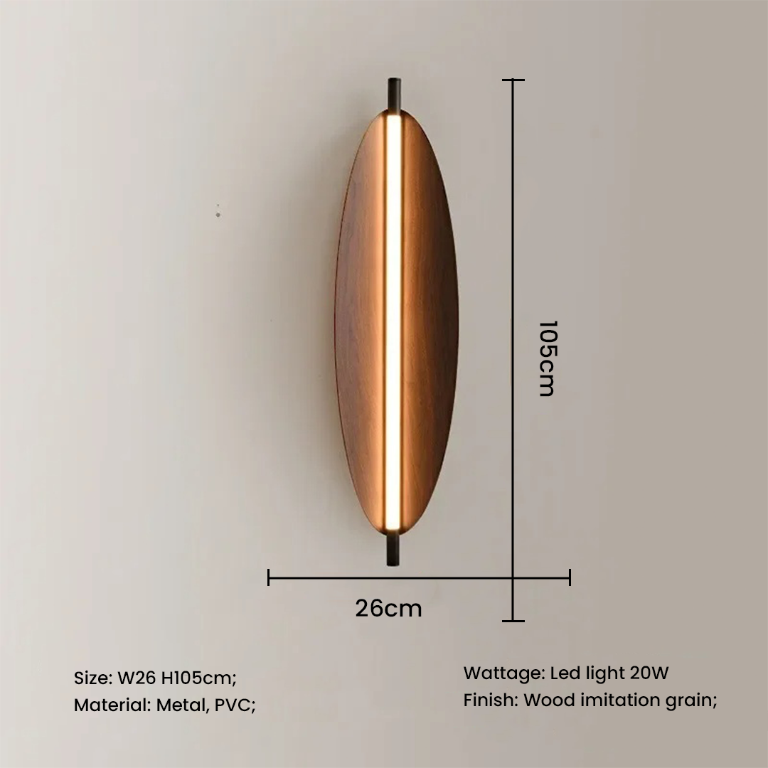 Japanese Wabi Sabi Style Wood Grain LED Pendant Light