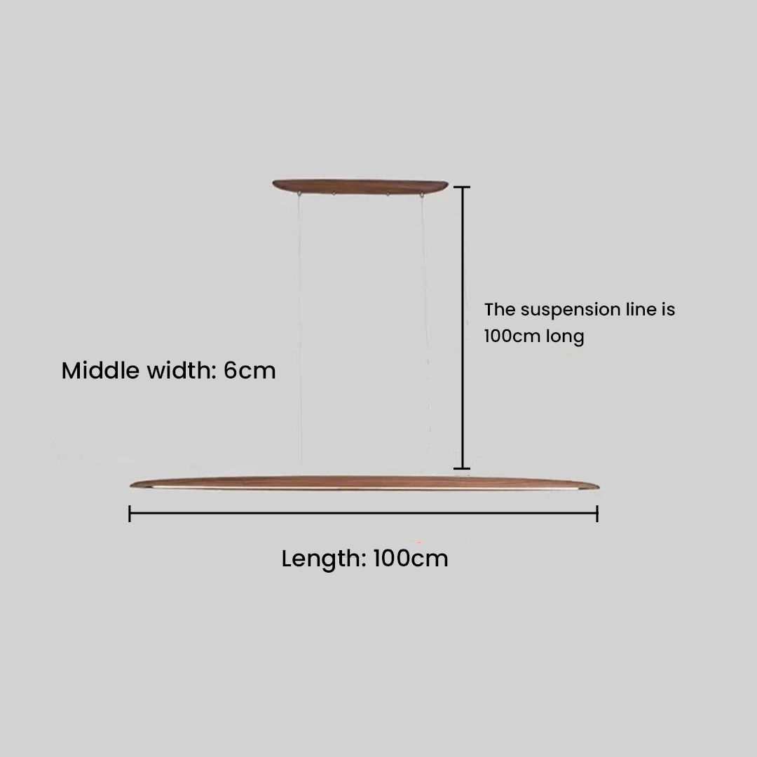Wooden Linear Pendant Hanging Lamps