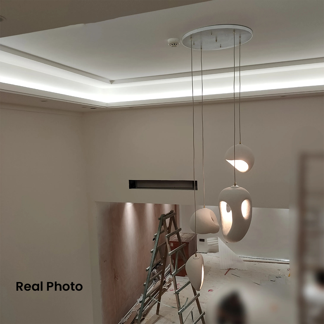 Nordic Grand Stair Wabi-Sabi Style Pendant Chandelier