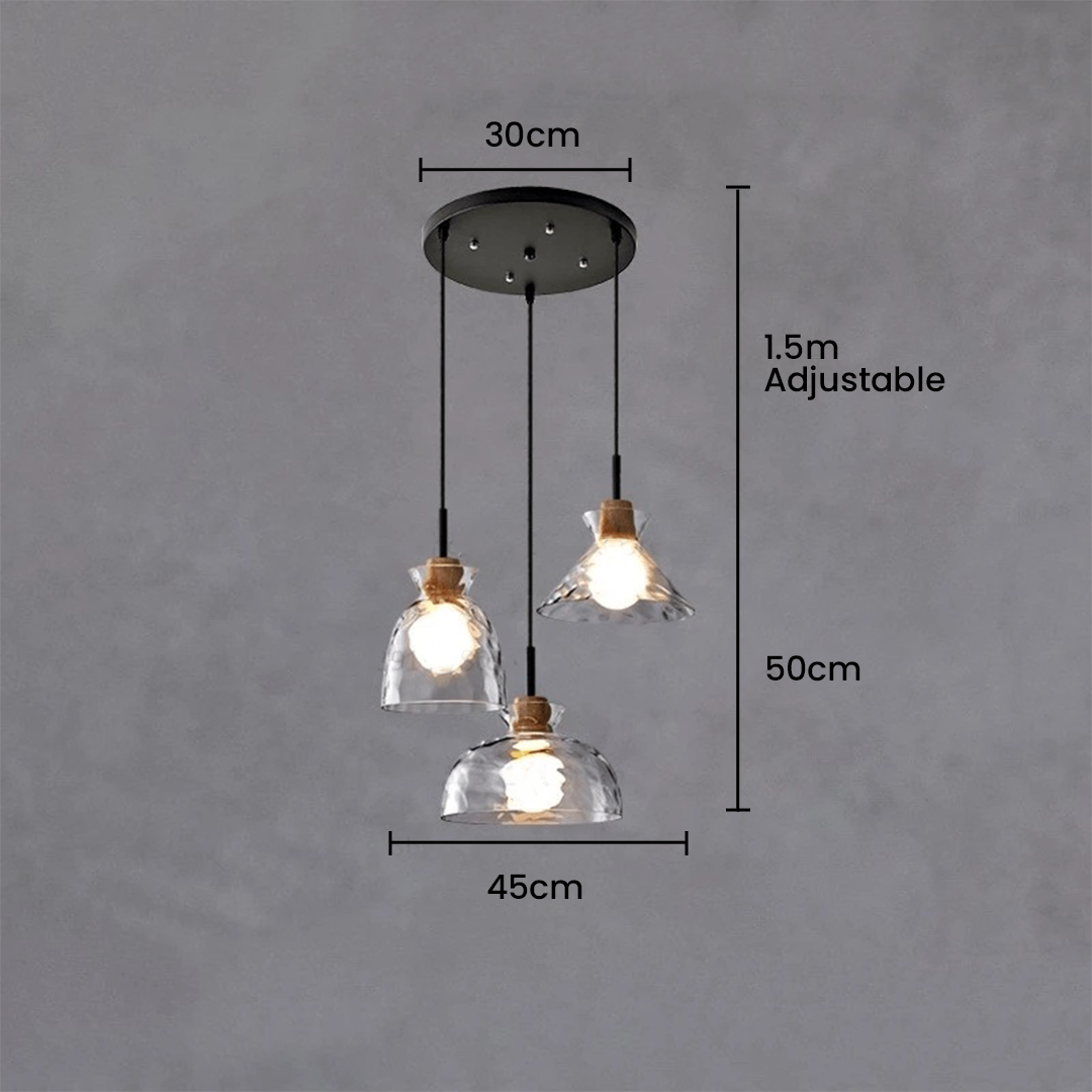 Nordic Simple Creative Retro Glass Chandelier Lamp
