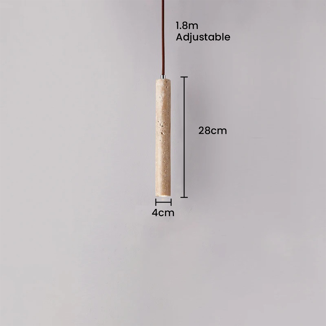 LED Long Tubular Stone Ceiling Lamp