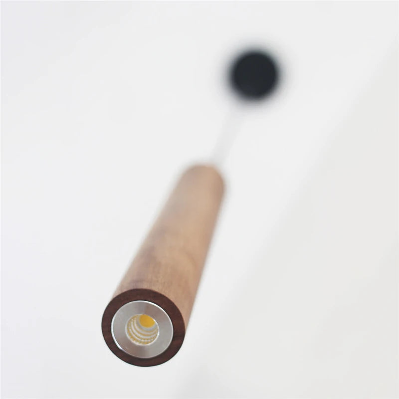 Lava Walnut LED Wood Pendant Hanging Lamp