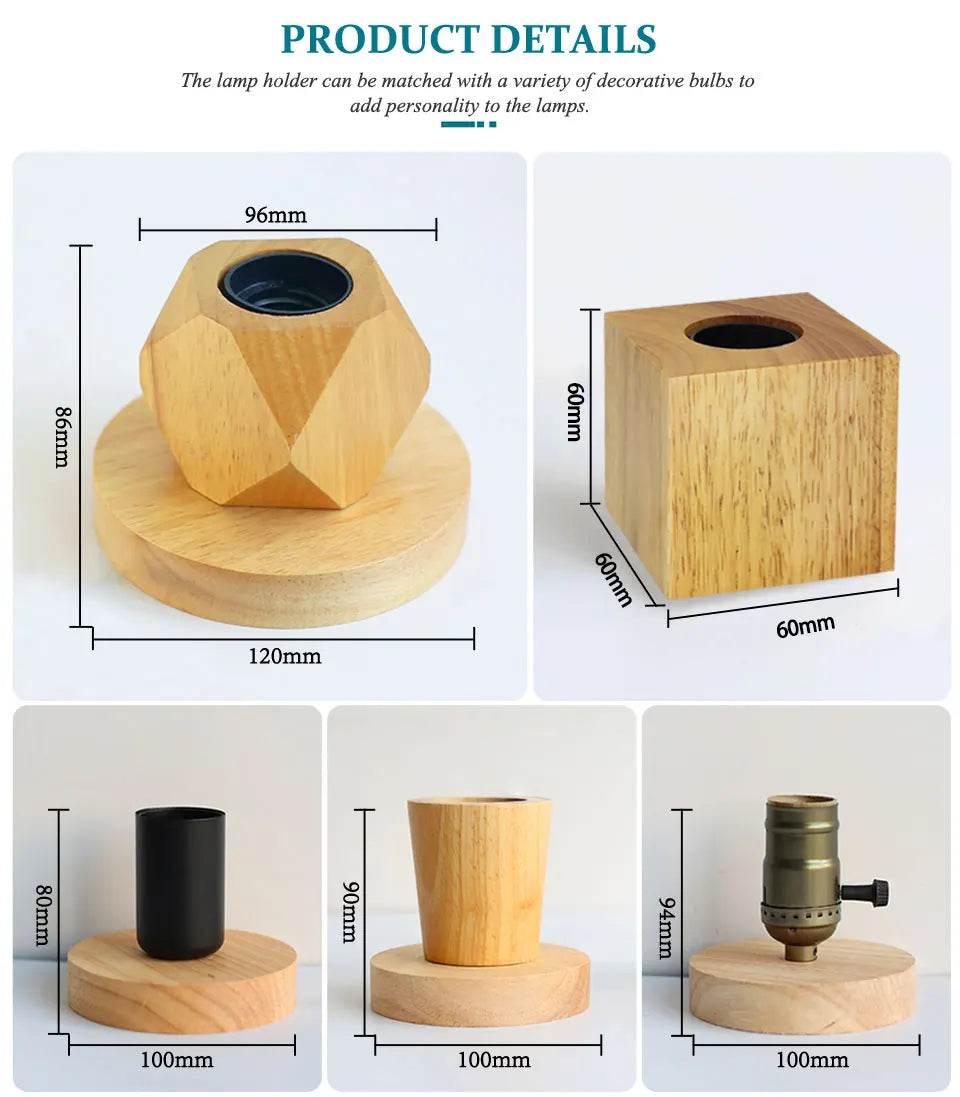 Retro Wood Decorative Table Lamp
