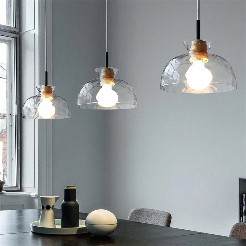 Water Grain Glass Pendant Lights