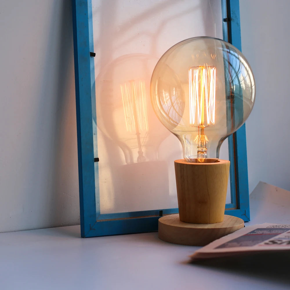 Retro Wood Decorative Table Lamp