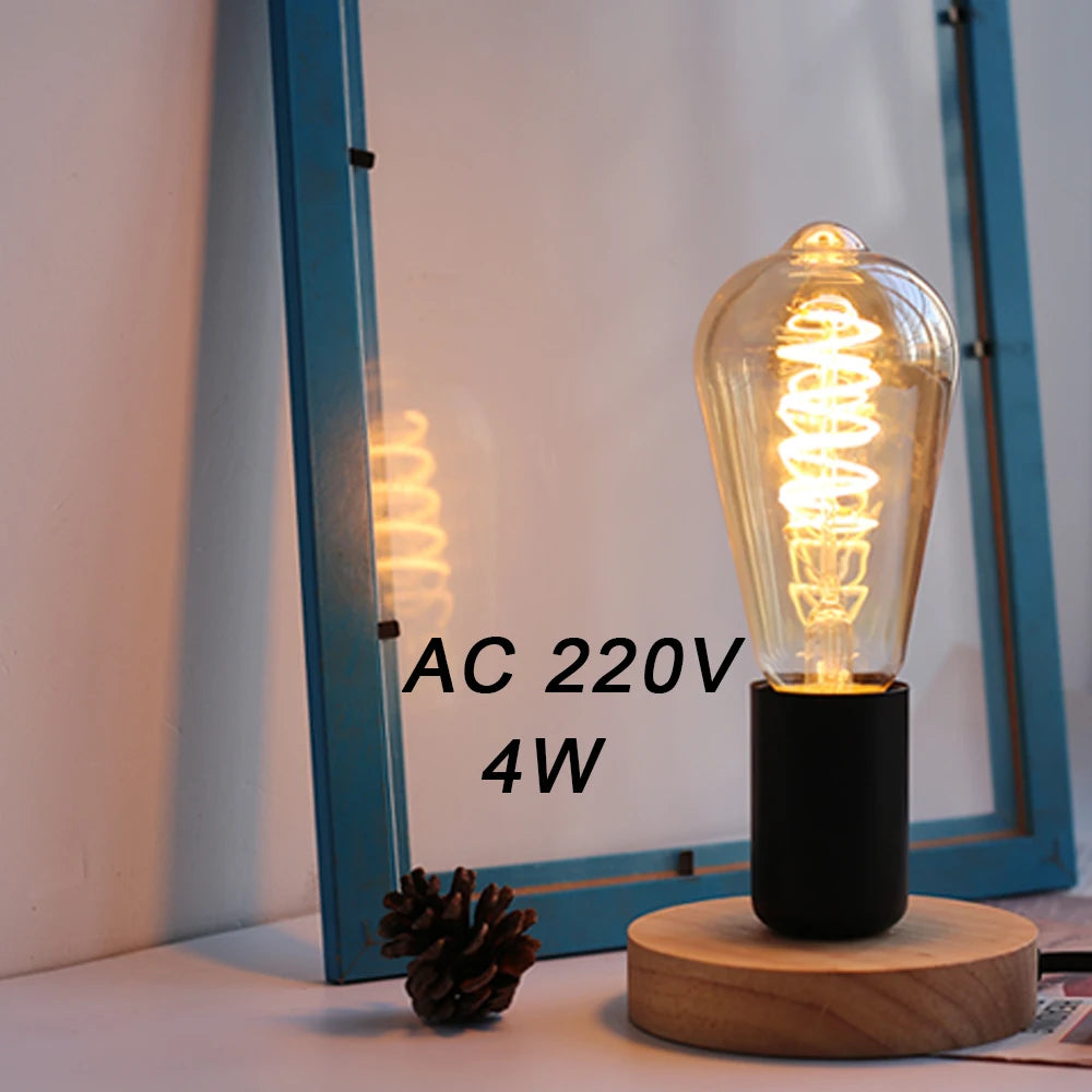 Retro Wood Decorative Table Lamp