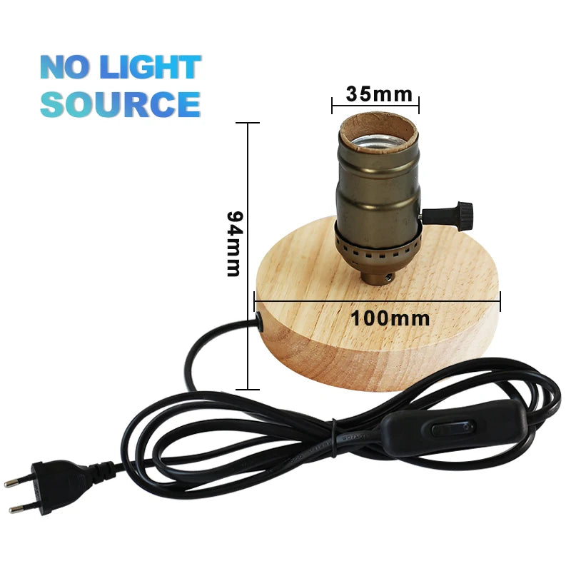Retro Wood Decorative Table Lamp