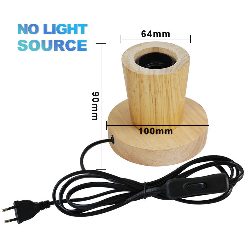 Retro Wood Decorative Table Lamp