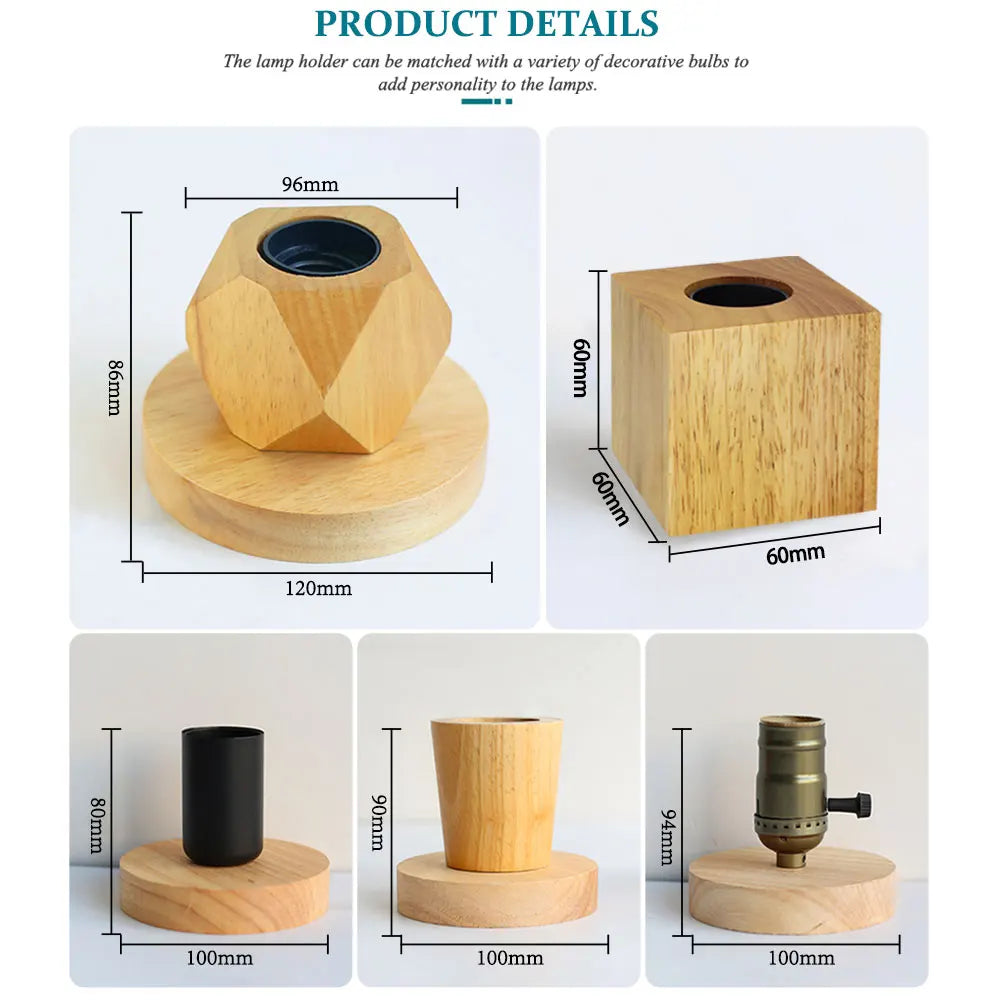 Retro Wood Decorative Table Lamp