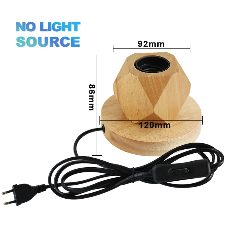Retro Wood Decorative Table Lamp