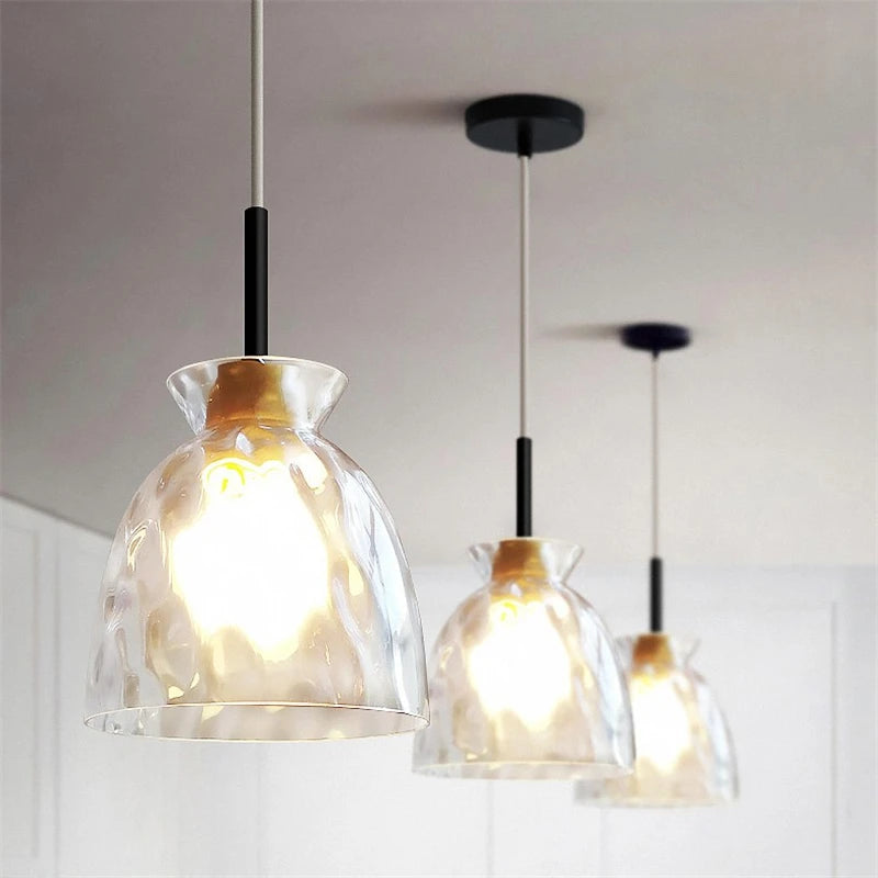Water Grain Glass Pendant Lights