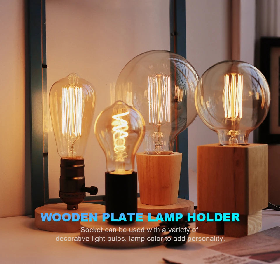 Retro Wood Decorative Table Lamp