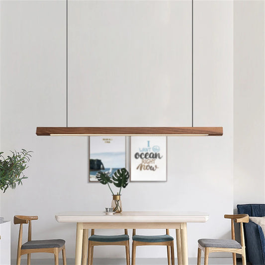 Wooden Tubular Pendant Lights
