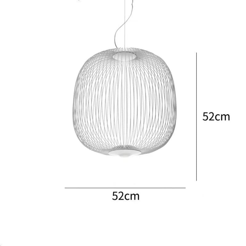 Spokes Pendant Minimalist Birdcage Hanging Light