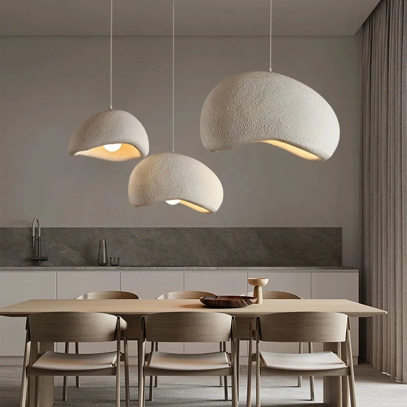 Resin Wabi Sabi LED Pendant Hanging Chandelier Lights