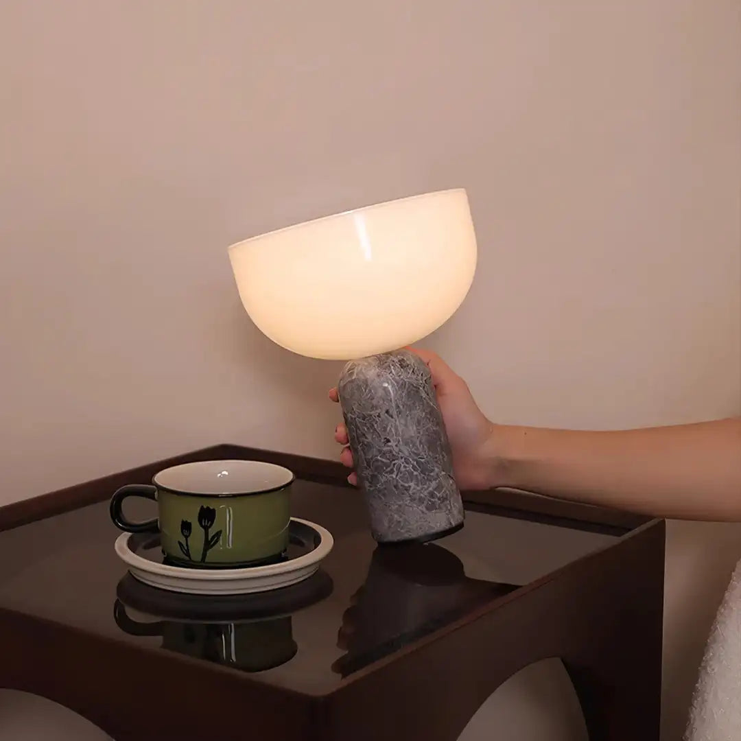 Danish Design Decorative Modern Marble Mushroom Touch Lamp