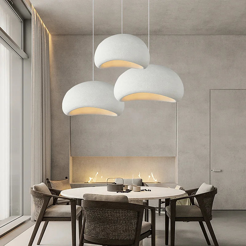 Resin Wabi Sabi LED Pendant Hanging Chandelier Lights